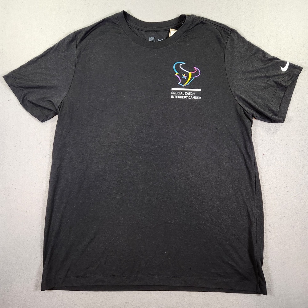 Houston Texans Shirt Mens XL Black Nike On Field Team Issued Crucial Catch NWT